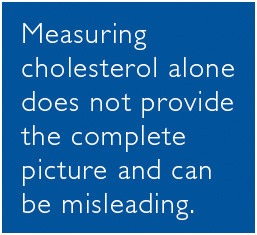 Cholesterol Measuring along does not provide the complete picture and can be misleading